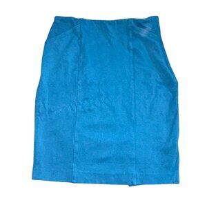 Cabi Womens Pencil Skirt W/ Pockets-Teal-Size 0-GUC